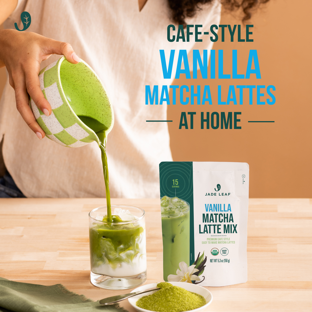 Organic Cafe Style Sweetened Matcha Latte Mix - Vanilla