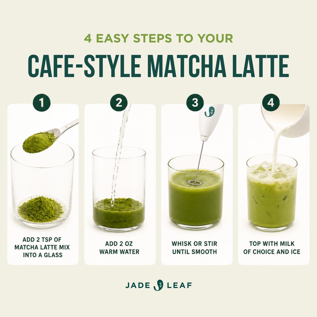 Organic Cafe Style Sweetened Matcha Latte Mix - Vanilla
