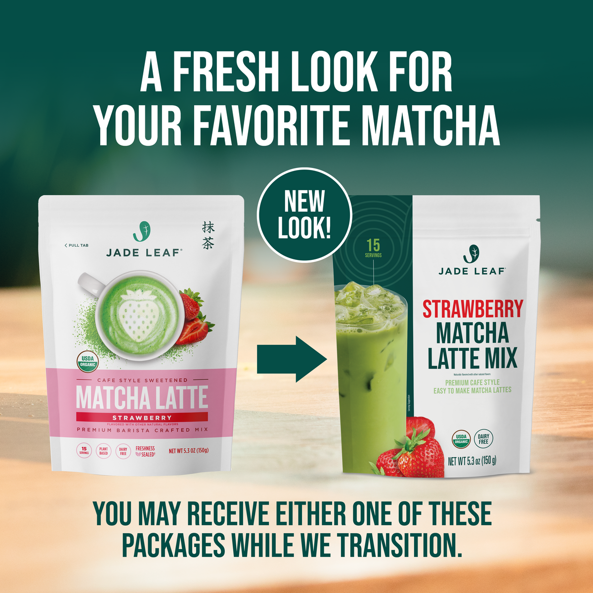 Organic Cafe Style Sweetened Matcha Latte Mix - Strawberry