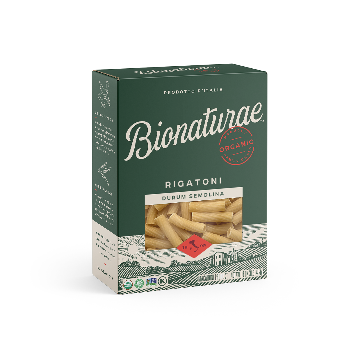 Organic Durum Semolina Rigatoni
