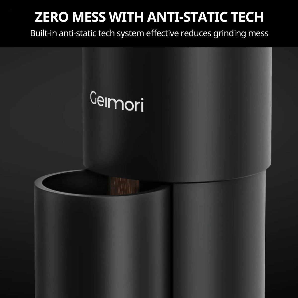 Geimori T38 Plus electric coffee grinder with 38mm conical burr, view 5