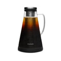 Ovalware glass cold brew coffee maker with stainless steel filter, view 2