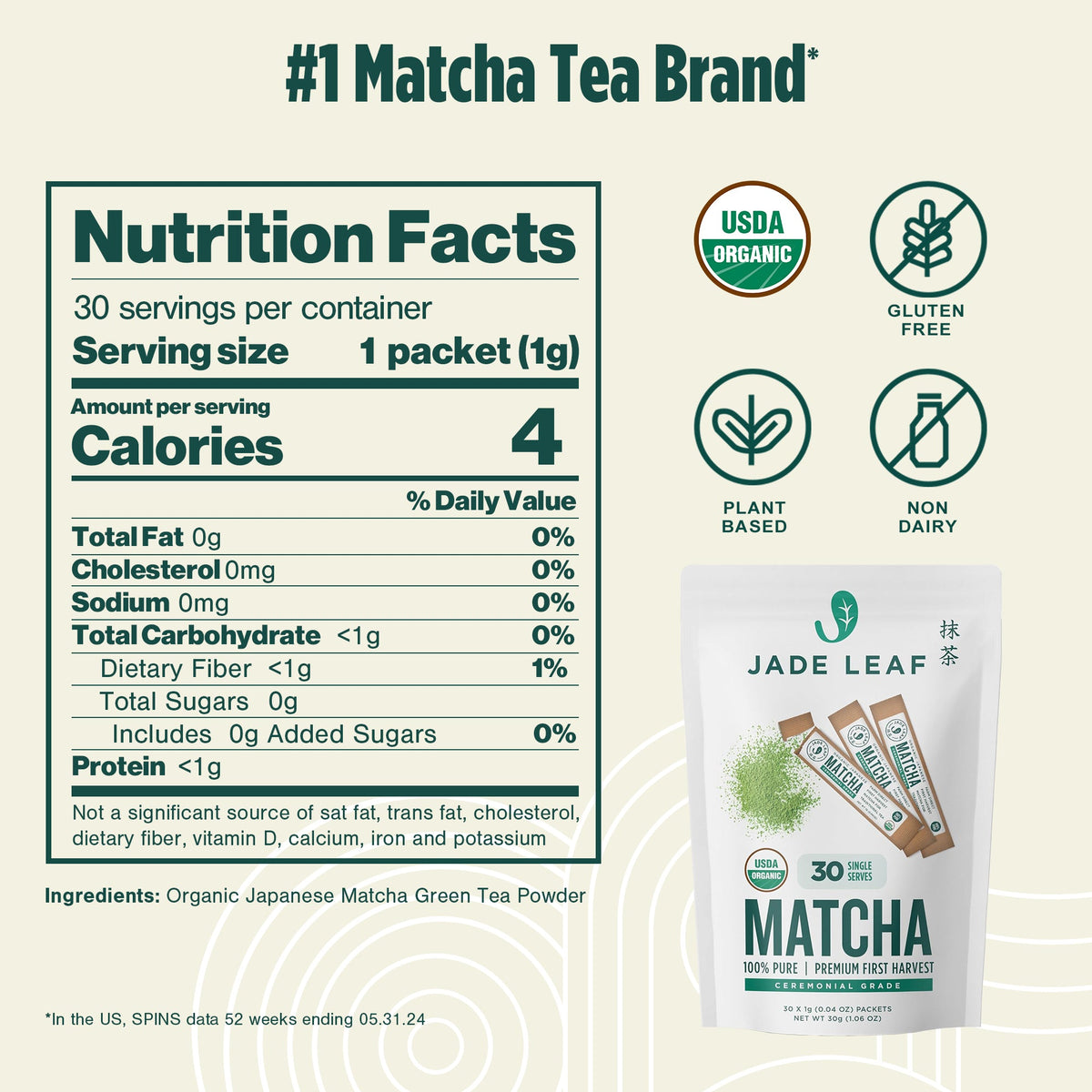 Organic Ceremonial Matcha Stick Packs