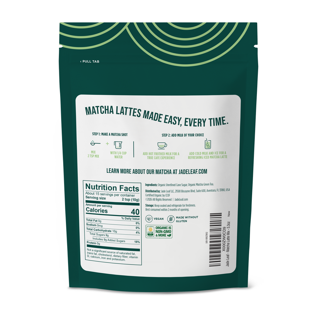 Organic Cafe Style Sweetened Matcha Latte Mix - Original