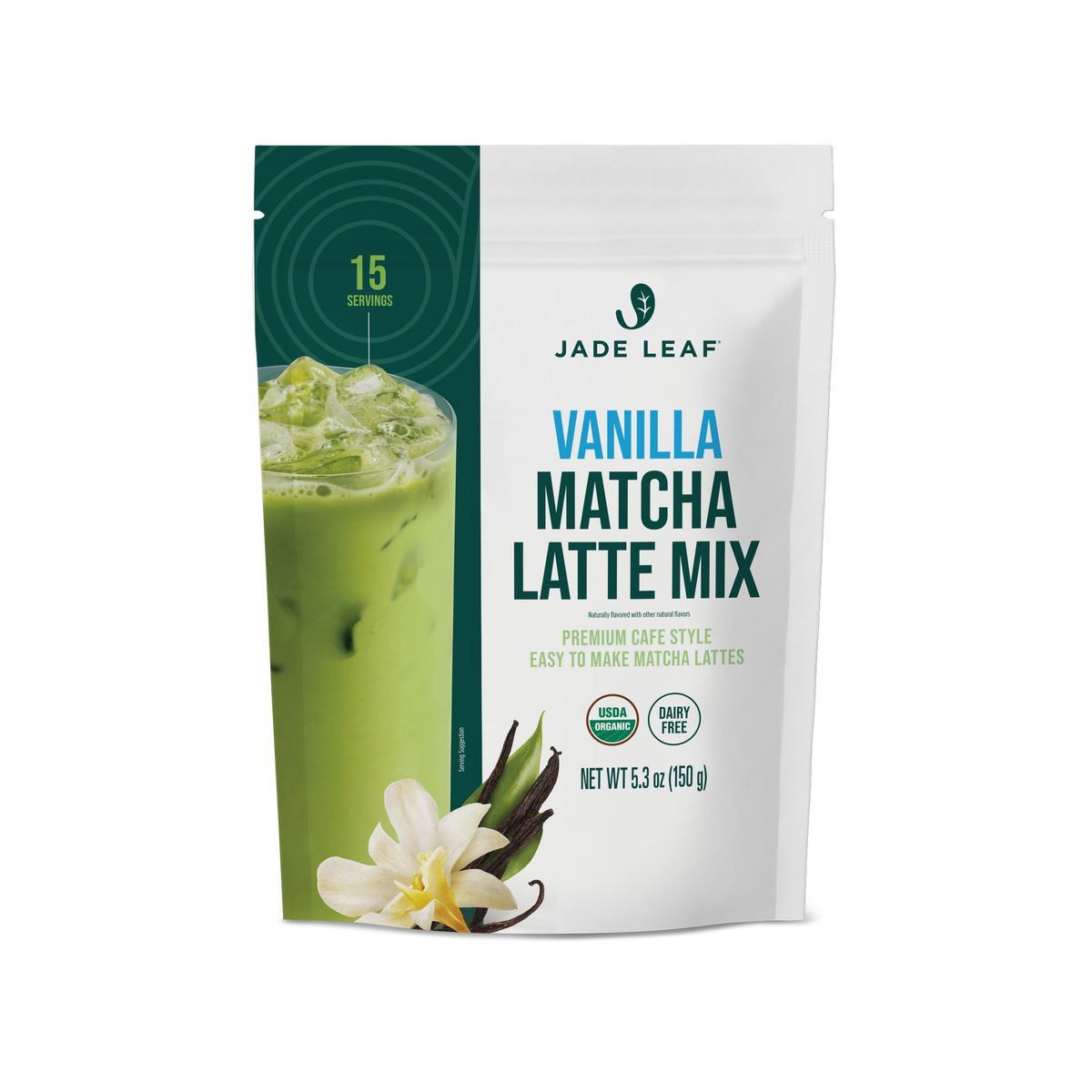 Organic Cafe Style Sweetened Matcha Latte Mix - Vanilla