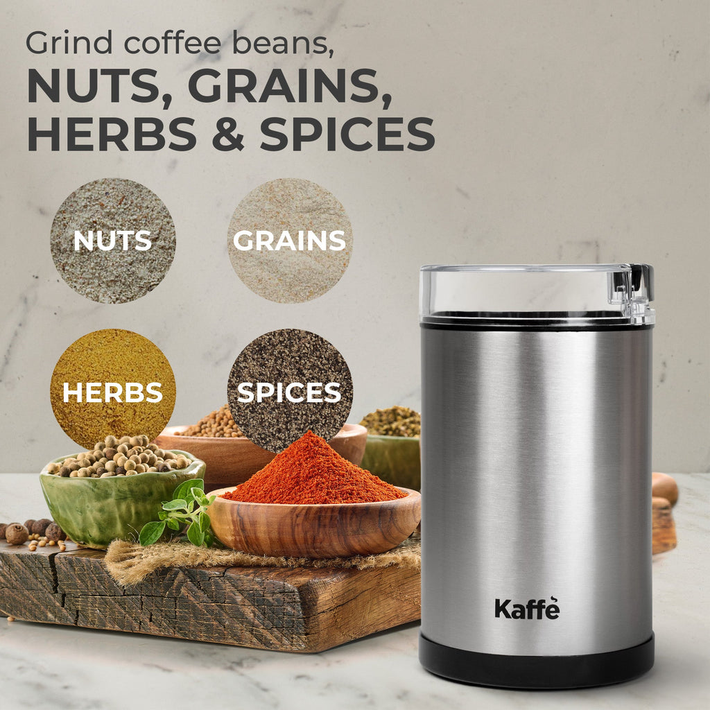 Kaffe KF2020 stainless steel blade coffee grinder, view 5