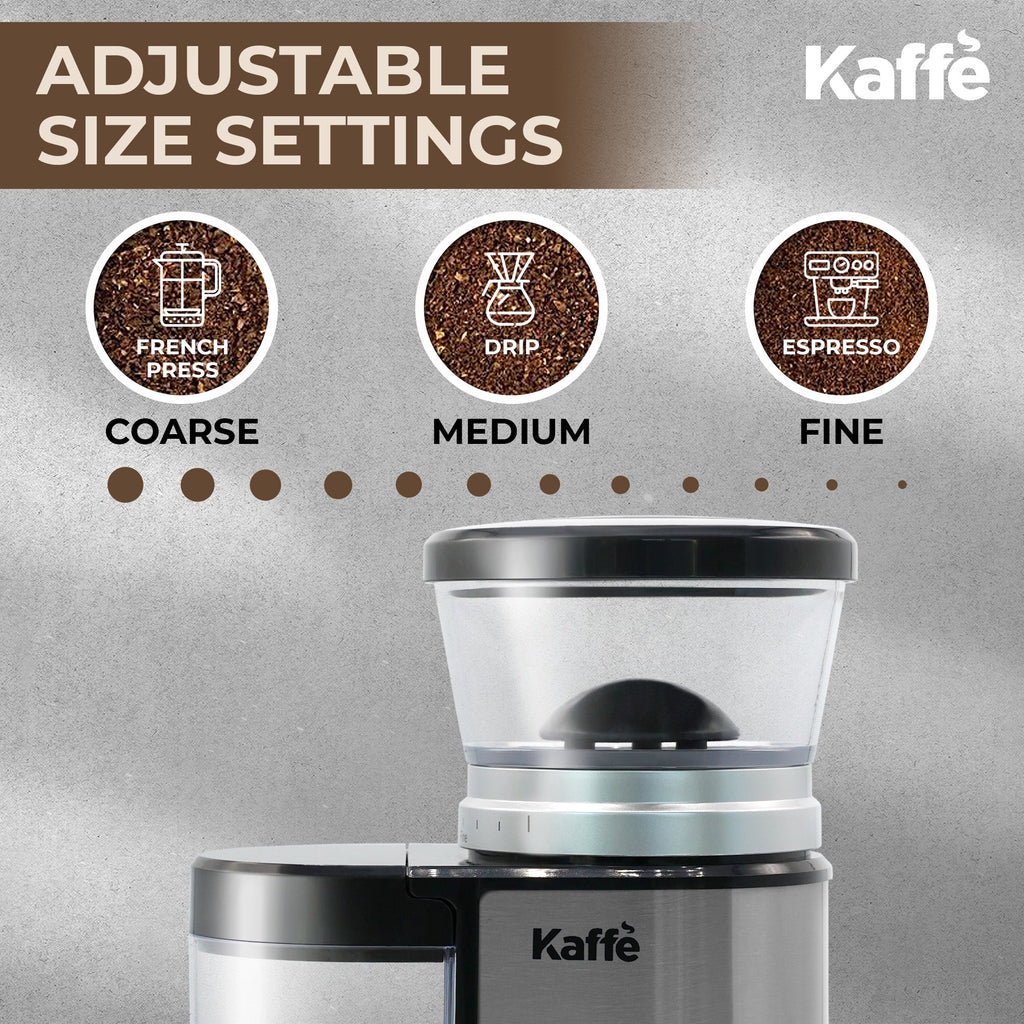 Kaffe KF8022 electric burr coffee grinder, view 3