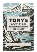 12 oz bag of Tony's Coffee Carmelita, organic medium roast