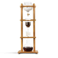 Yama Glass Cold Brew Tower – Bamboo Straight Frame – 6–8 Cup (32 oz)