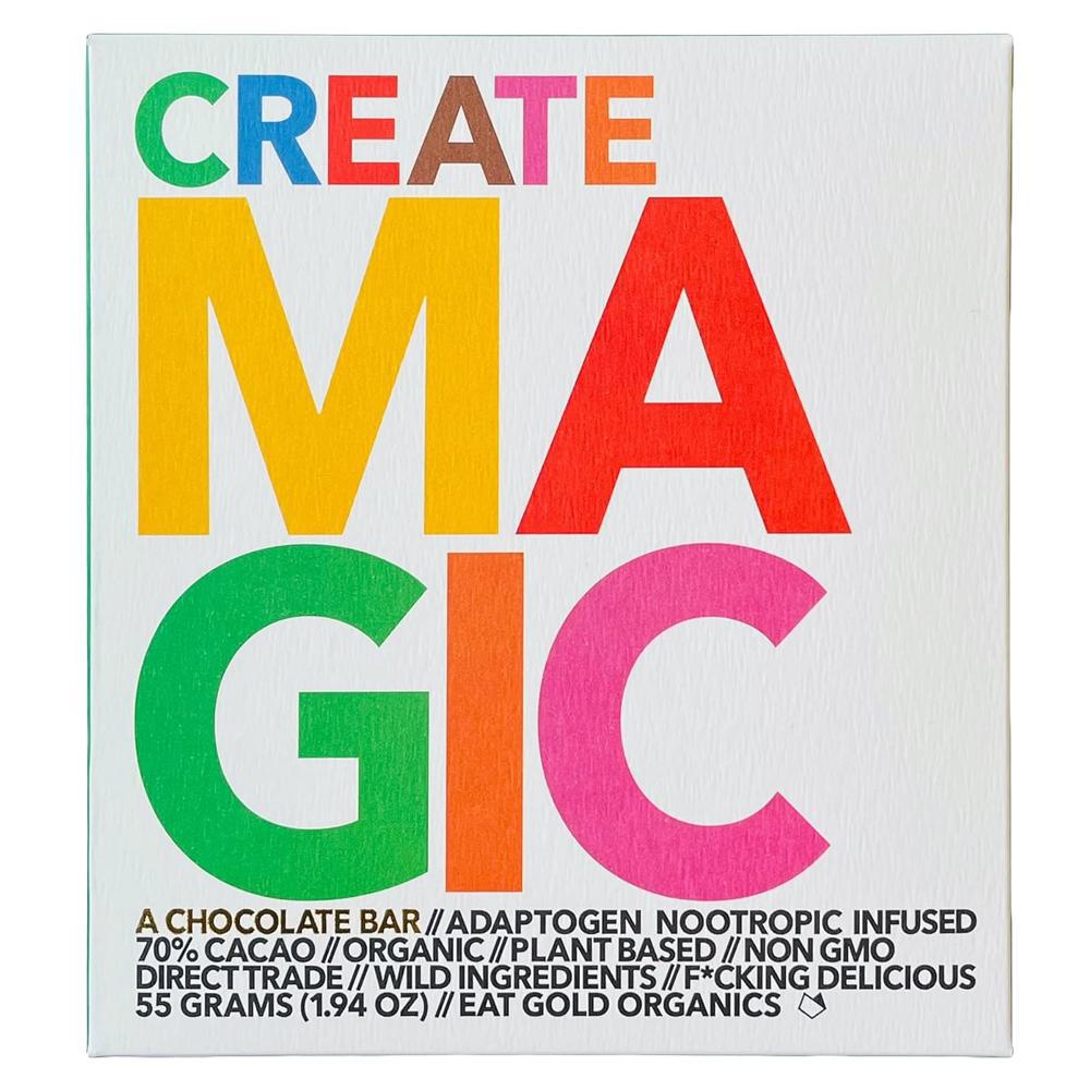 Eat Gold Organics Create Magic 70% dark chocolate bar