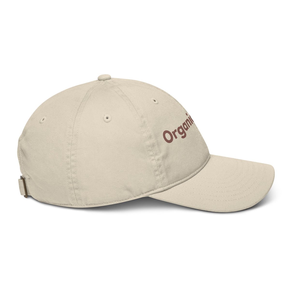 OrganicCoffee.com organic cotton dad hat with embroidered logo, view 3