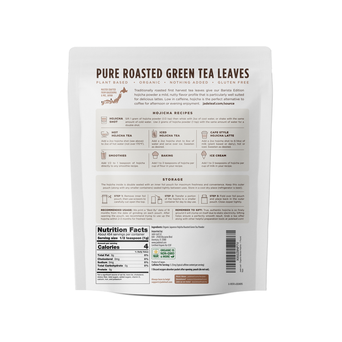Organic Hojicha Powder - Barista Edition