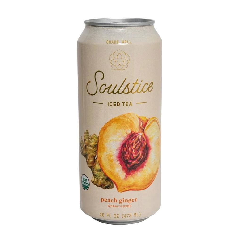 Soulstice peach ginger organic iced tea