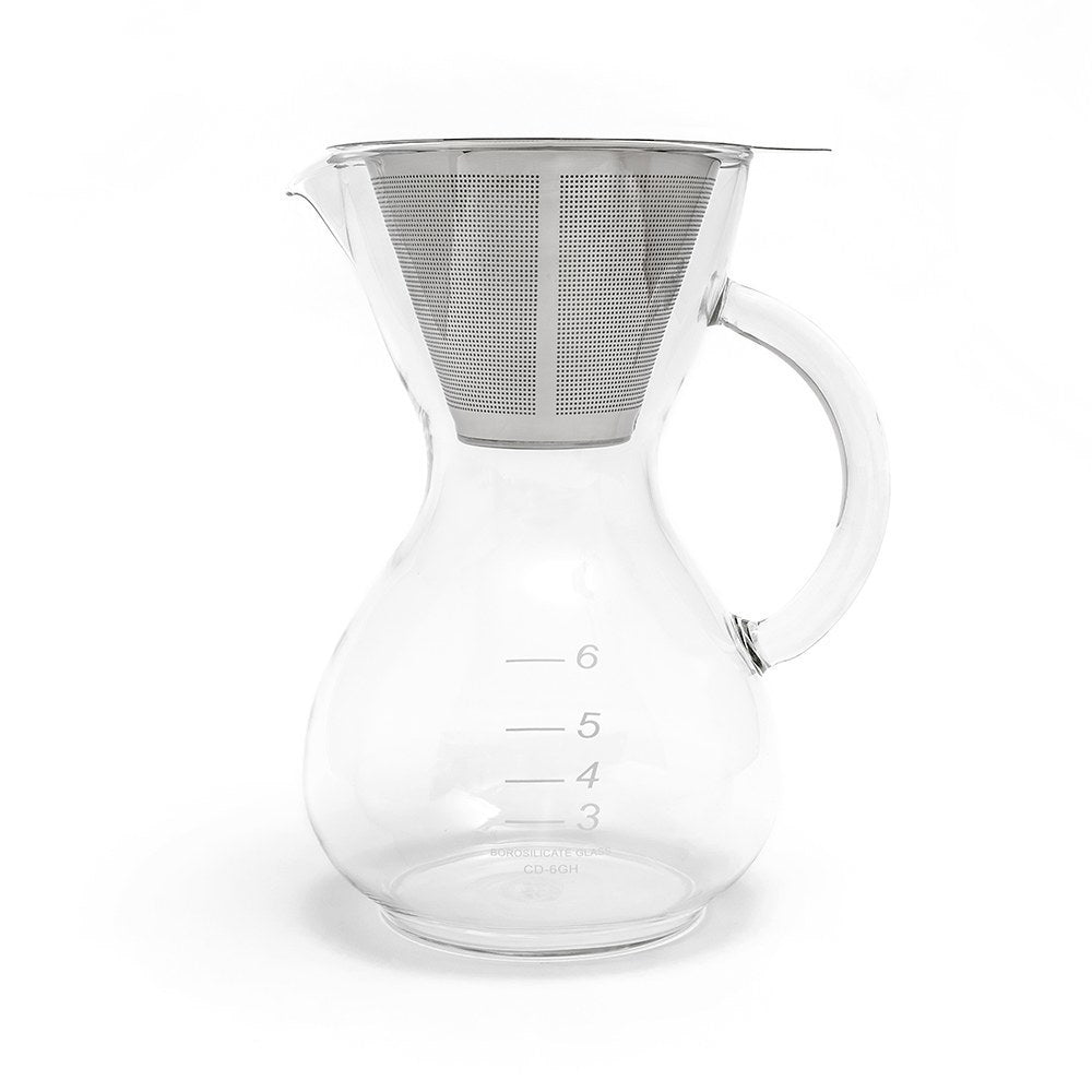 Yama Glass Coffee Drip Pot w/ Glass Handle & Filter Cone - 30oz