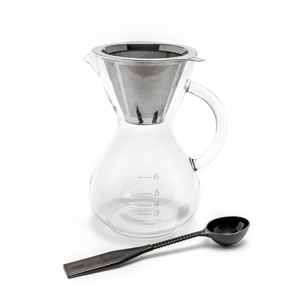 Yama Glass Coffee Drip Pot w/ Glass Handle & Filter Cone - 30oz