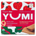 Yumi strawberry and rhubarb organic toddler bars